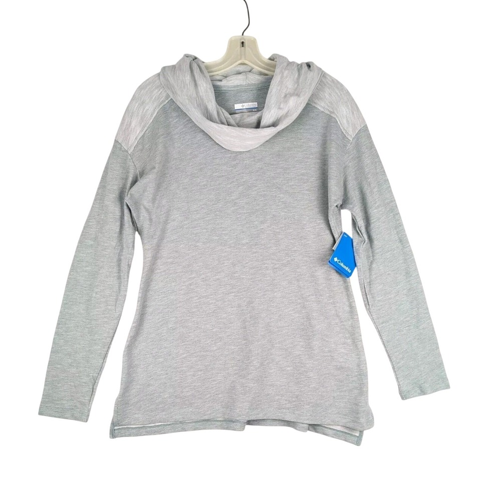 Columbia Easygoing Pullover Women Medium Gray Cowl Neck‎ Long Sleeve AL1695-387